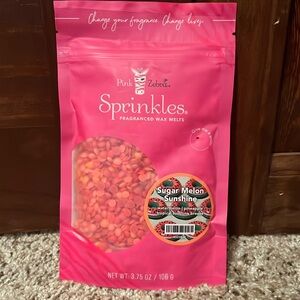 NEW Pink Zebra sugar melon sunshine 3.75 oz bag of Sprinkles.
